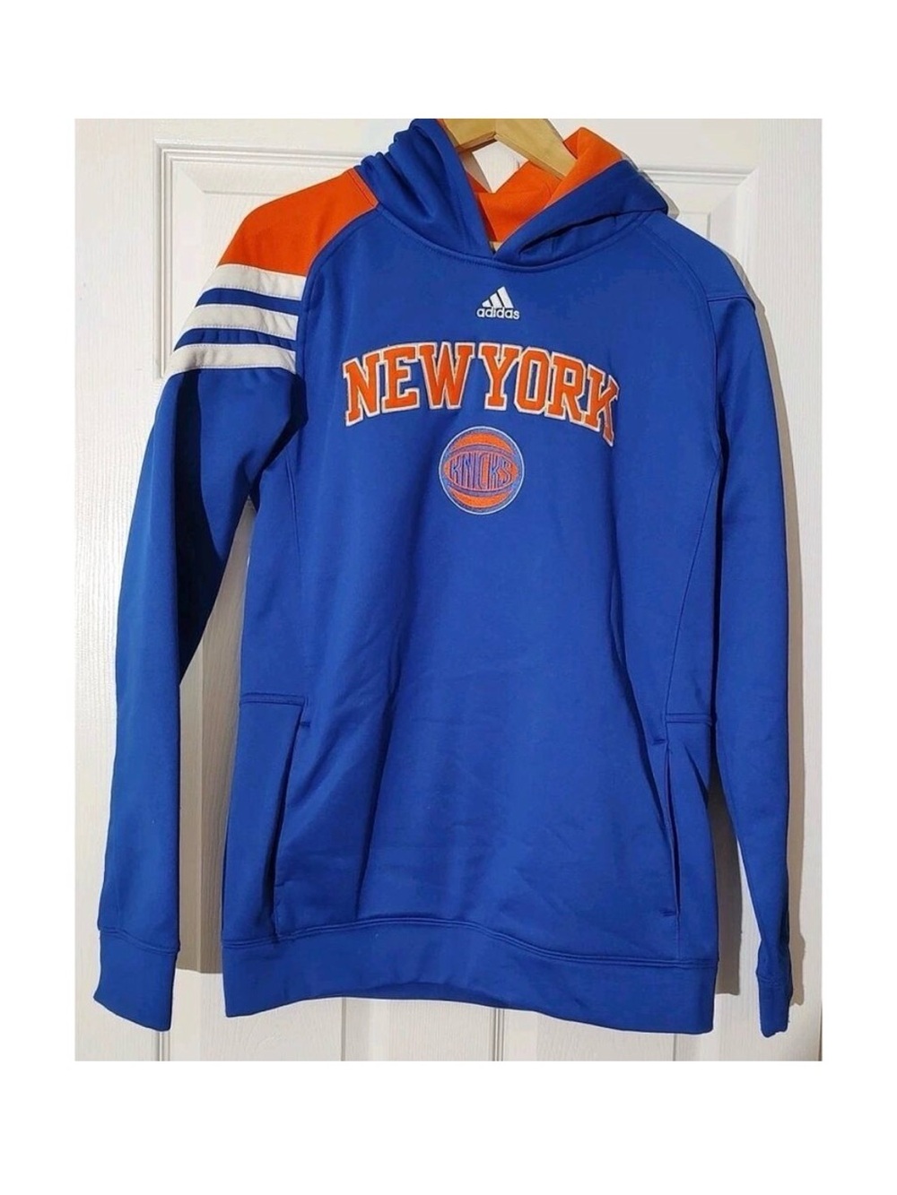 adidas Bright Orange and Royal Blue Hoodie with Logo Tag